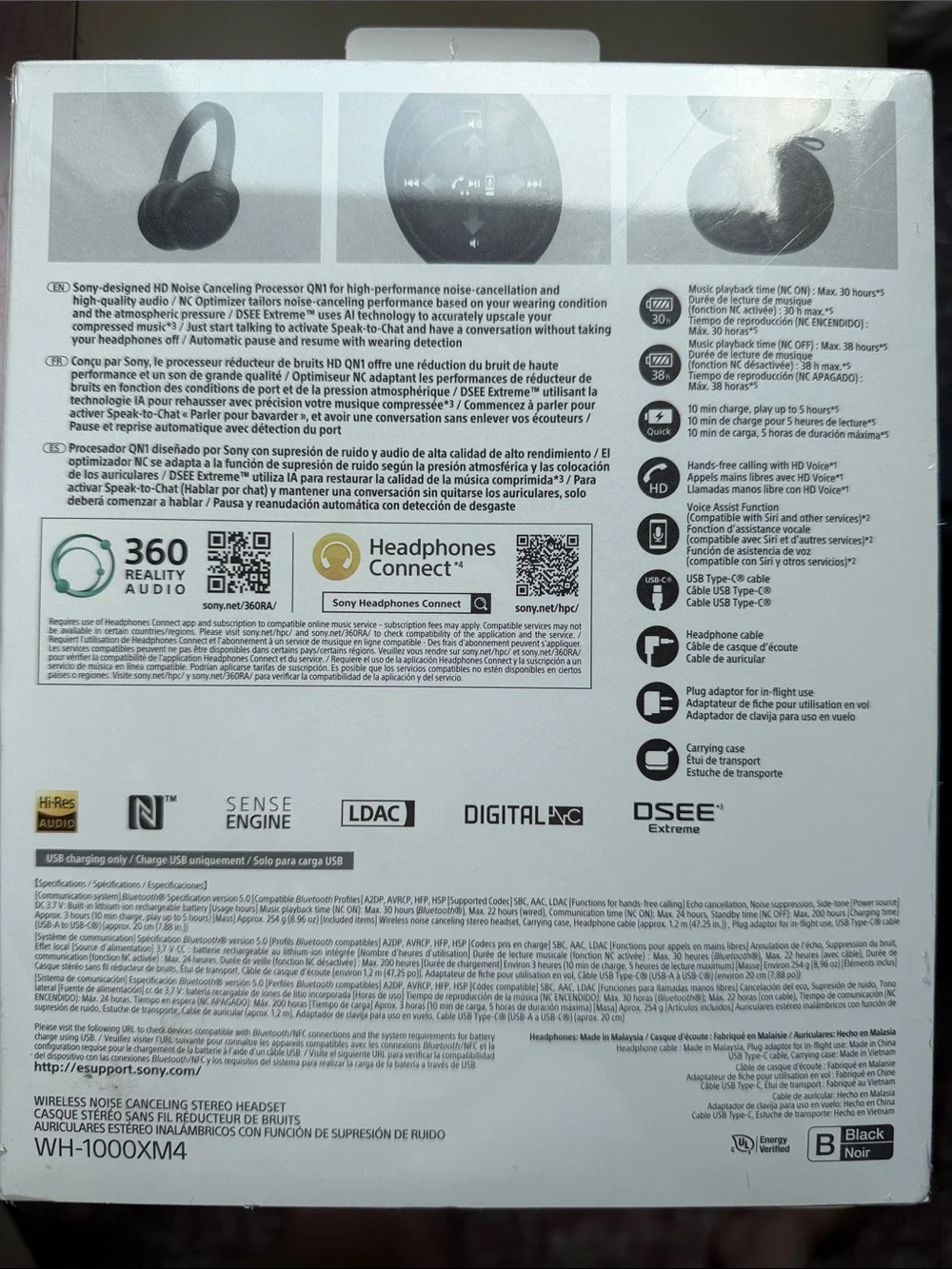 Sony WH-1000XM4 Headphones Black